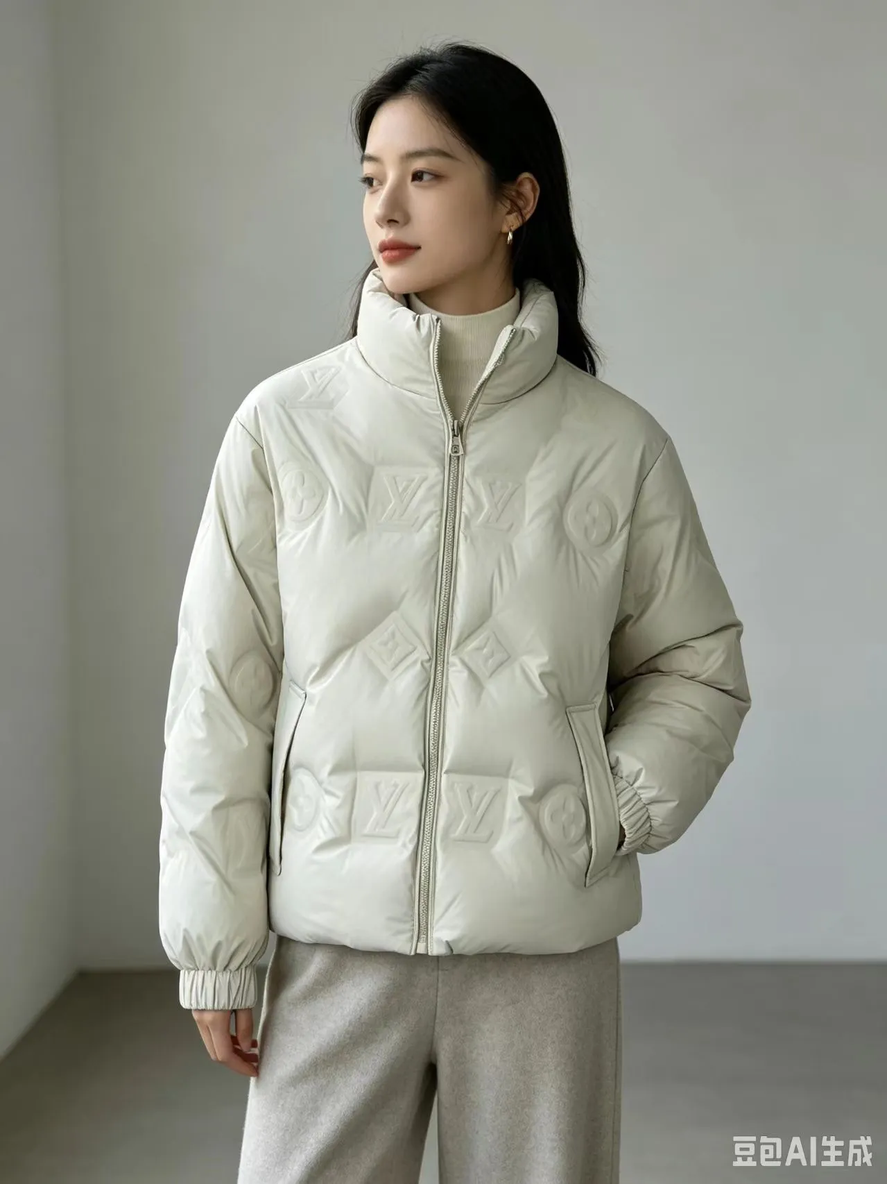 Louis Vuitton/Louis Vuitton embossed embossed down jacket